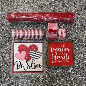 Valentine's Day Party Decor Set - Red and Pink